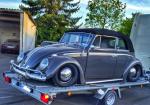 Fahrzeug Bild des Fahrers Kamm mit dem Fahrzeug VW Käfer Cabrio