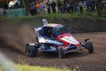 Fahrzeug Bild des Fahrers Funke mit dem Fahrzeug Peters Autosport Crosskart