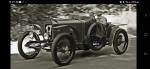 Fahrzeug Bild des Fahrers Feeney mit dem Fahrzeug Elgin Long Tail Racer