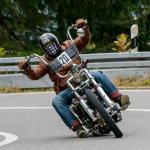 Fahrzeug Bild des Fahrers Grimm mit dem Fahrzeug Harley Davidson Shovelhead FXEF