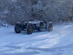 Fahrzeug Bild des Fahrers Schillinger mit dem Fahrzeug Riley Special 12/4