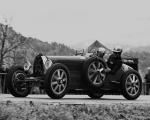 Fahrzeug Bild des Fahrers Prestel mit dem Fahrzeug Bugatti T51