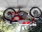 Fahrzeug Bild des Fahrers Fischer mit dem Fahrzeug Motobi Super Sport