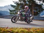 Fahrzeug Bild des Fahrers Stärk mit dem Fahrzeug Moto-Guzzi 750 S