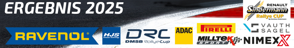 RAVENOL DMSB-Rallye-Cup Renault Sindermann 2025 - Meisterschaftsstand