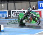 Fahrzeug Bild des Fahrers Moore mit dem Fahrzeug  Funny Bike