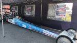 Fahrzeug Bild des Fahrers Bamberger mit dem Fahrzeug  Dragster