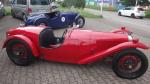 Fahrzeug Bild des Fahrers Erdle mit dem Fahrzeug Riley Brooklands Six Special