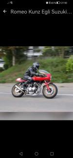 Fahrzeug Bild des Fahrers Kunz mit dem Fahrzeug Egli CB 500